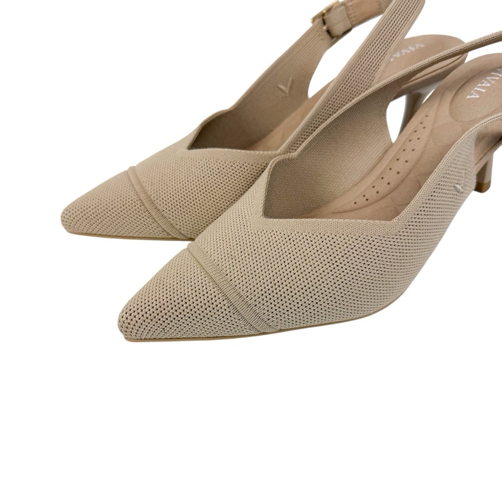VIVAIA Women's Slingback Pointed-Toe Heels in Almond - Picture 7 of 16